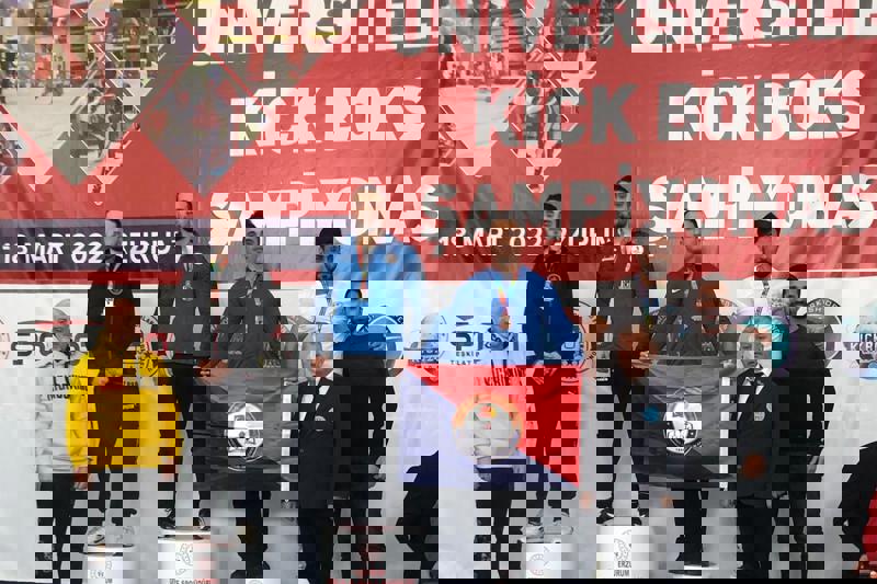 TÜRKİYE ÜNİVERSİTELER KICK BOKS ŞAMPİYONASI'NDAN BAŞARILARLA DÖNDÜK